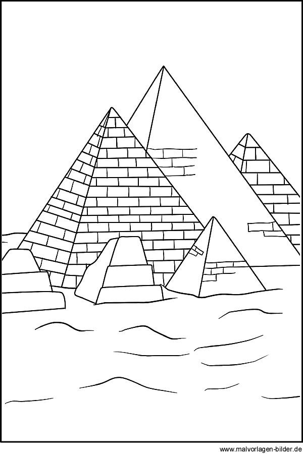 pyramiden als malvorlagen zum kostenlosen ausdrucken