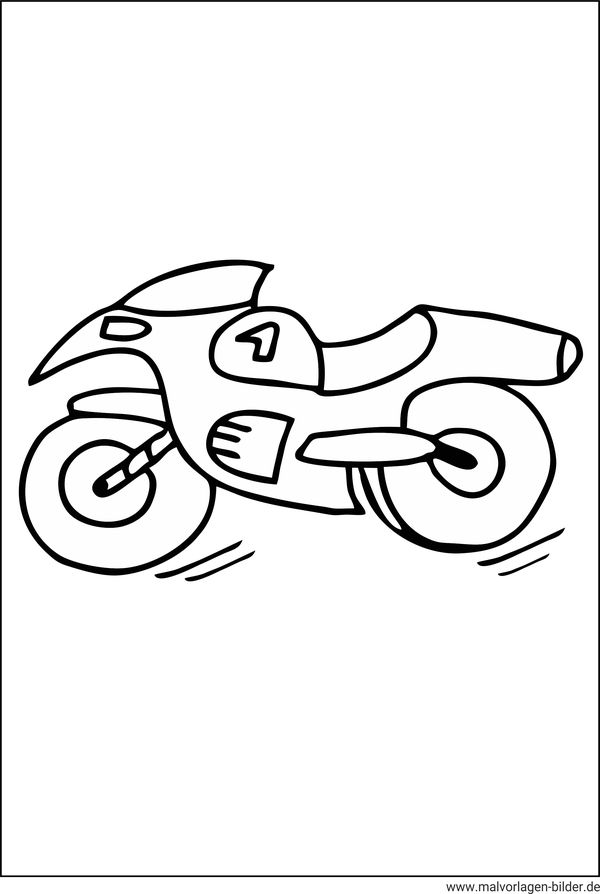 Motorrad - Malvorlagen und Ausmalbilder