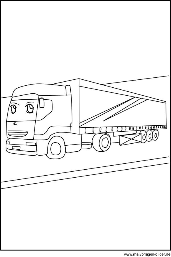 Lastwagen LKW - Malvorlagen und Ausmalbilder