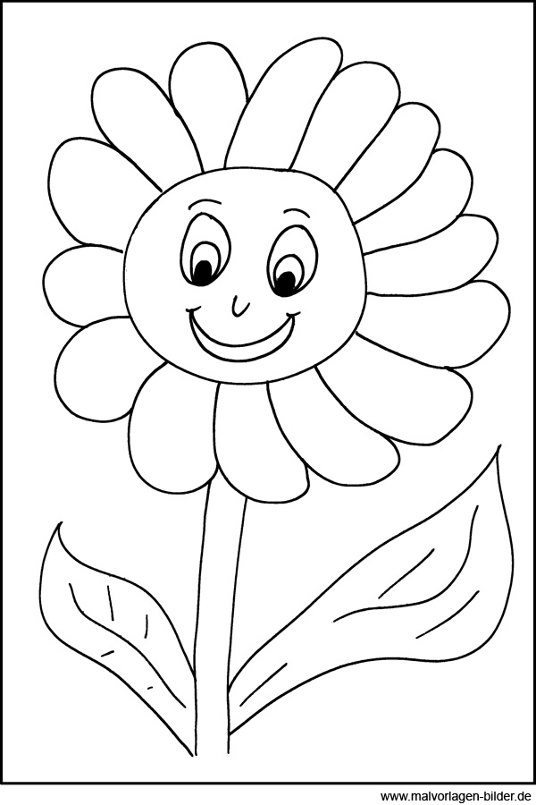 Ausmalbild Sonnenblume