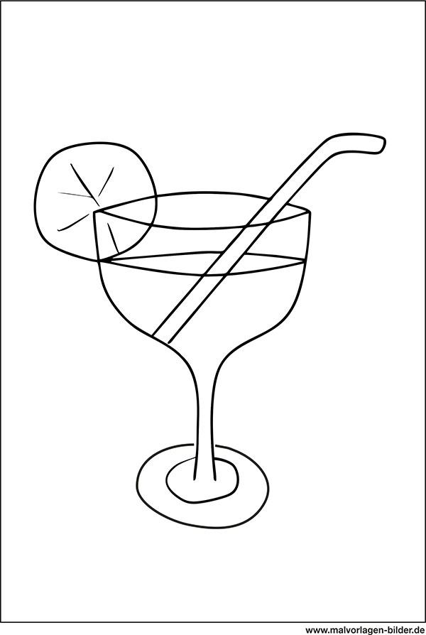 Cocktail Ausmalbild