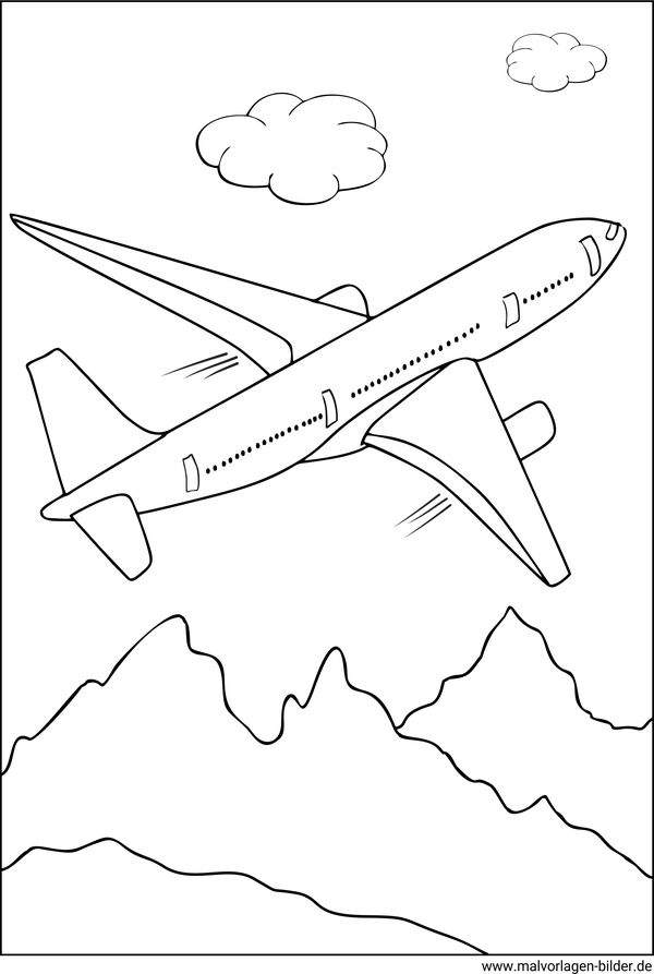 Ausmalbild Boeing