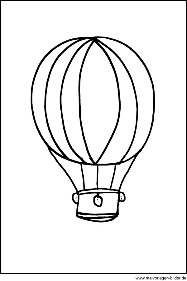 window color bild von einem heissluftballon  ausmalbilder