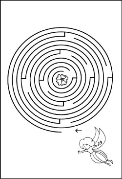 Labyrinth Bild Vorlage - Fee