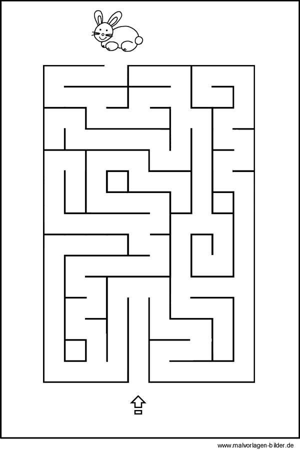 labyrinth bild  rätsel für kinder zum ausdrucken