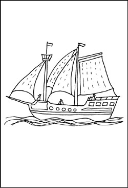 Malvorlage Piratenschiff