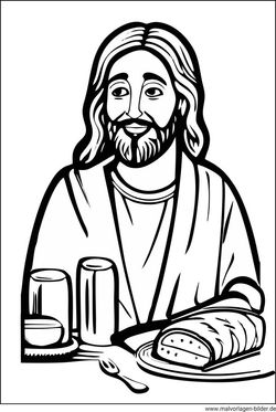 Bild Religion Bibel Jesus segnet Brot und Wein