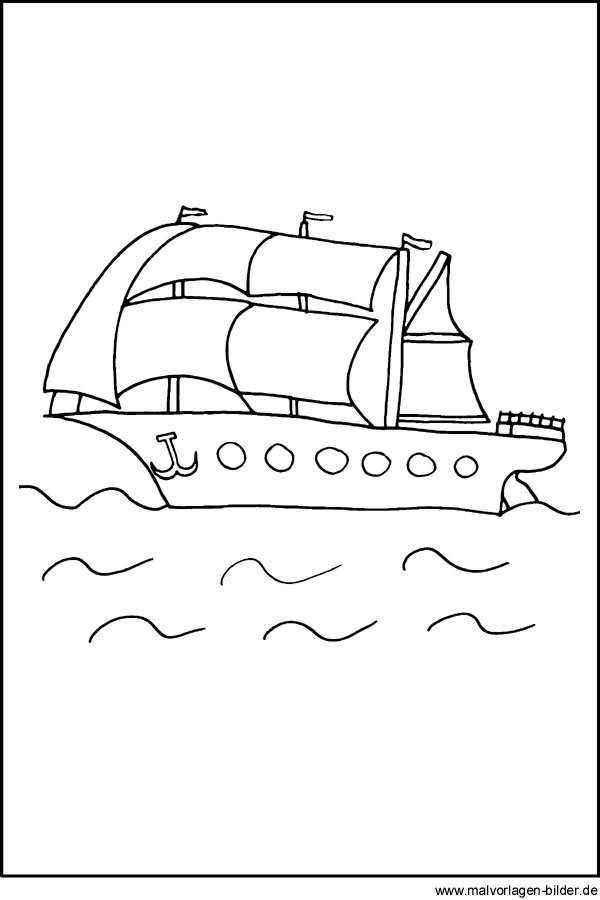 Malbild Segelboot