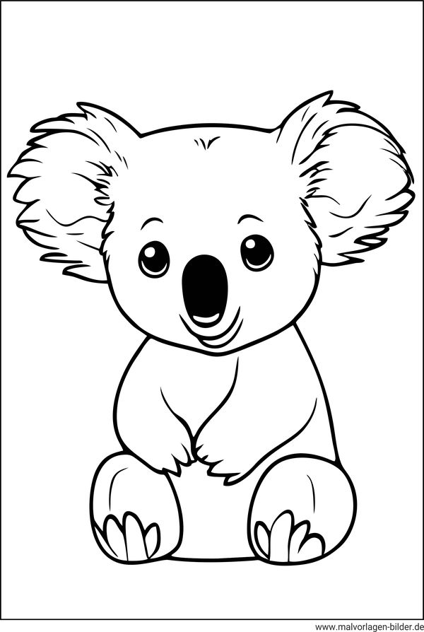 Koala Baby Ausmalbild