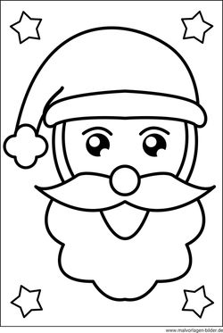Weihnachtsmann Zeichnung ausdrucken und ausmalen
