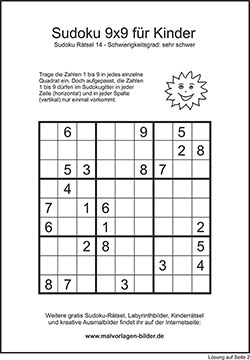 Sudoku 9x9 sehr schwer