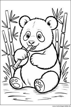 Panda Ausmalbild PDF download