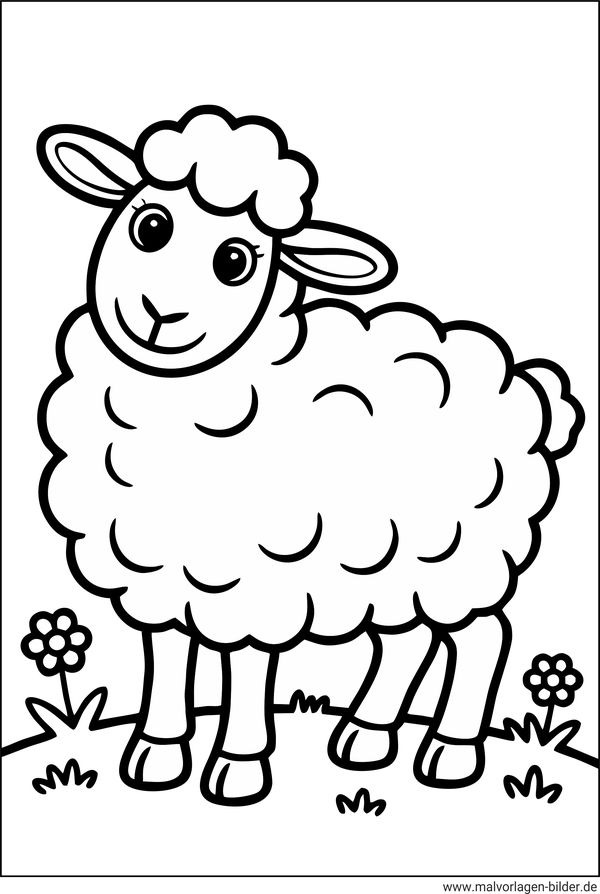 Schaf Malvorlage kostenlos