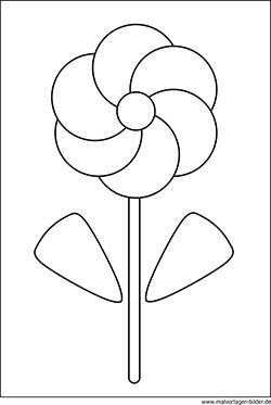 Ausmalbild Blume für Kinder