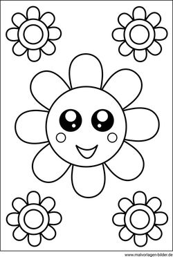 Kawaii flower for kids