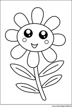Kinder Blumenbild Kawaii