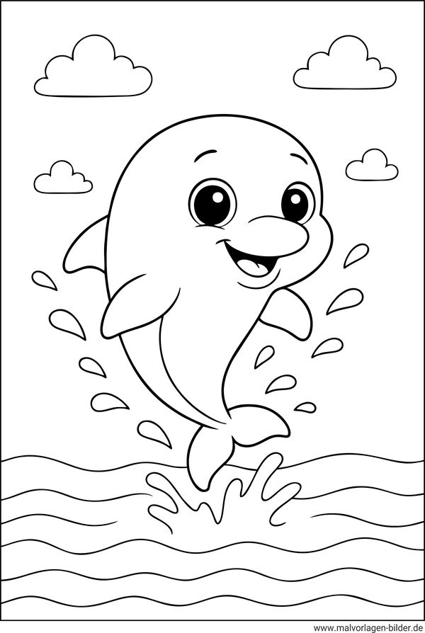 Babydelfin Ausmalbild