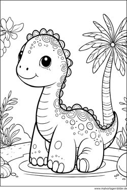 Dino Ausmalbild zum Ausdrucken