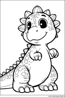 Dino Bild für Kinder zum Ausmalen