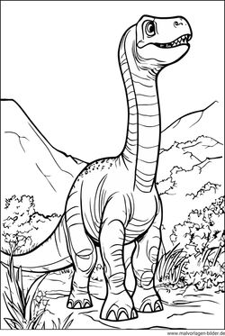 Dino Brachiosaurus Ausmalbild