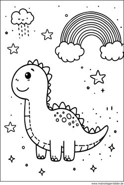 Dino Malvorlage Kindergarten ausmalen