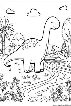 Dinosaurier Ausmalbild Kindergarten
