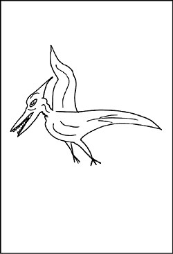 Malvorlage Flugdinosaurier