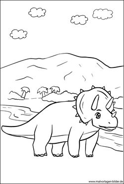 Triceratops Dinosaurier Ausmalbild zum Ausdrucken