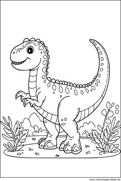 Velociraptor Dino Malvorlage