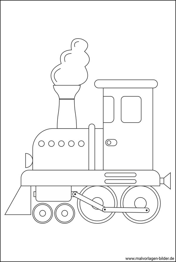 Dampflokomotive Ausmalbilder zum Ausdrucken kostenlos