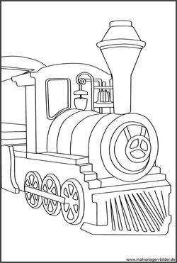 Dampflokomotive Malvorlage ausdrucken