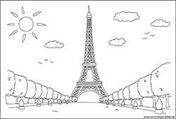 Eiffelturm Paris Zeichnung Skizze