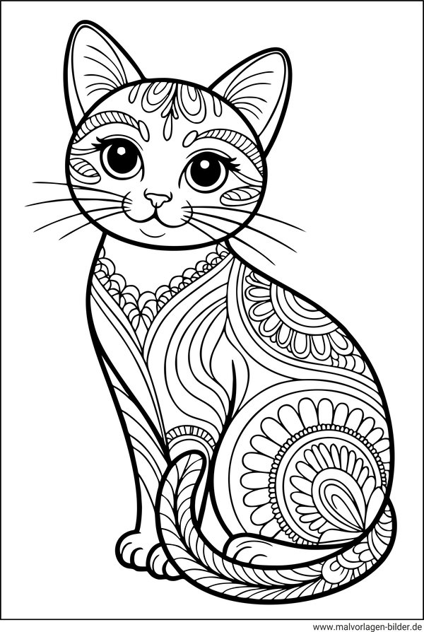 Katze Ausmalbild Erwachsene