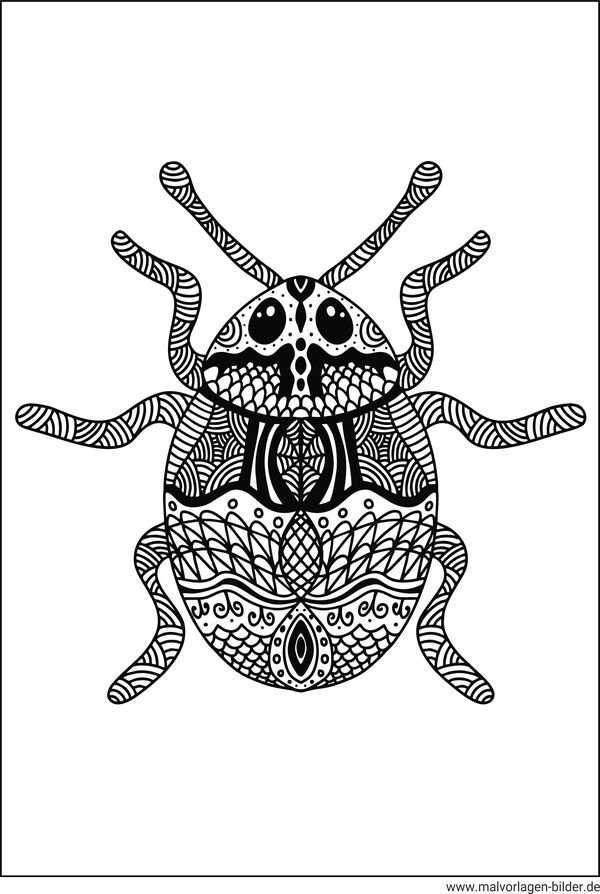 Mandala Käfer für Erwachsene Ausmalbilder