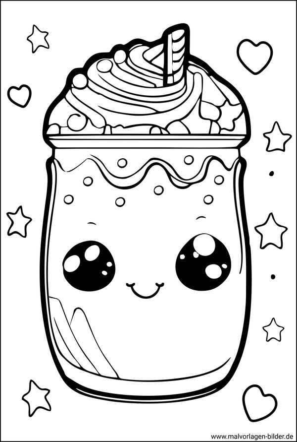 Ausmalbild Milchshake
