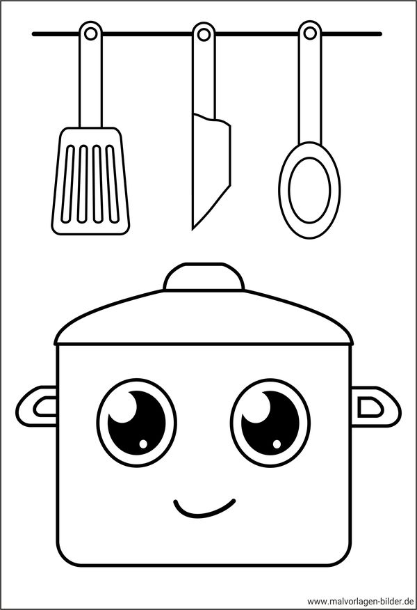 Ausmalbild Topf