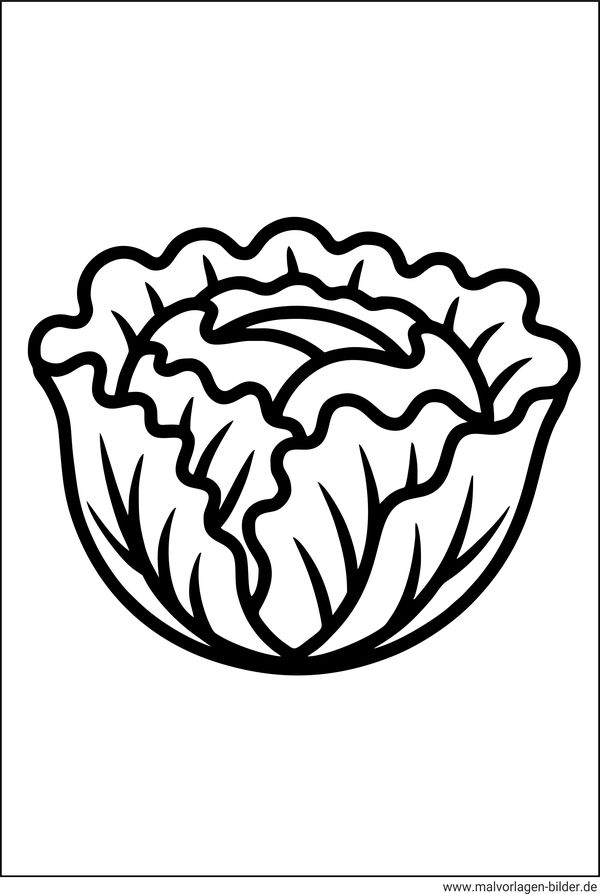 Gratis Ausmalbild Salat