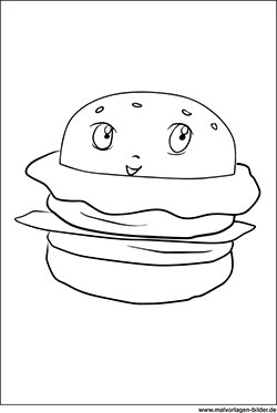 Hamburger Ausmalbild