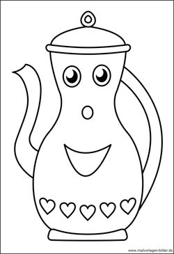 Kaffeekanne Malvorlage