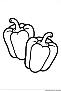Paprika Ausmalbild drucken