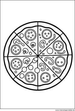 Pizza PDF Vorlage drucken