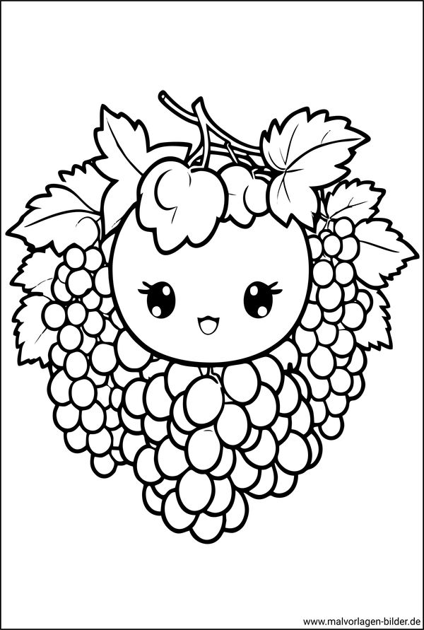 Weintrauben Ausmalbild