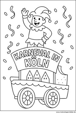 Karneval in Köln Malvorlage