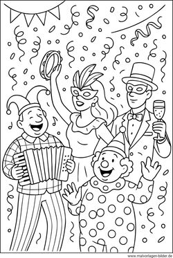 Party zu Karneval Vorlage