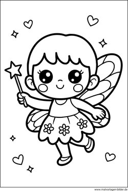 Babyfee Ausmalbild für Kinder