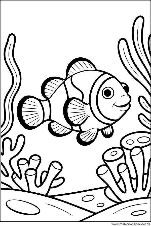 Ausmalbild Clownfisch
