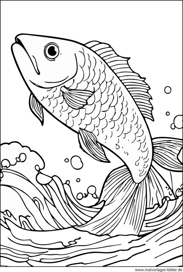 Fisch Ausmalbild ab 10 Jahren