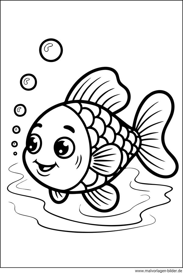 Fisch Ausmalbild für Kinder