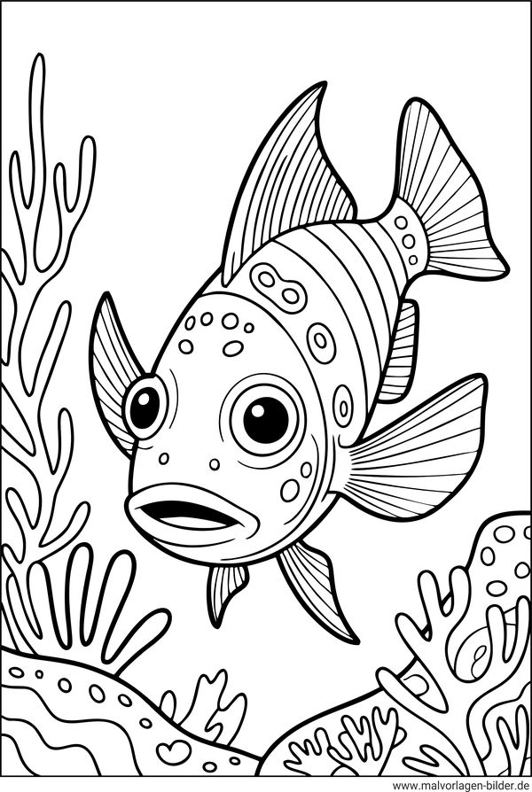 Fisch Vorlage zum Ausdrucken