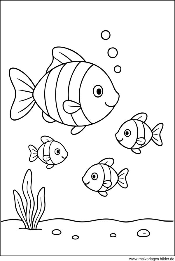 Fischbabys Ausmalbild